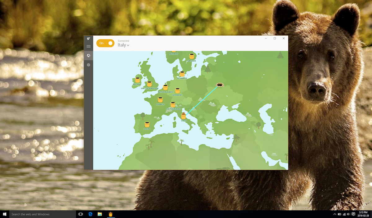 TunnelBear desktop for Windows